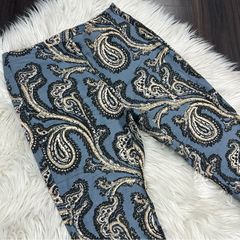 Free People Paradise Printed Flare Linen Blend Pants - Picture 5 of 8